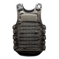 Bulletproof vest body armor displayed on a white background for security and protection evaluation, BulletproVest Body Armor Isolated on white background png