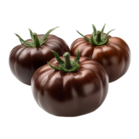Unique chocolate tomatoes displayed in isolation for culinary exploration and appreciation, Chocolate Tomato or Brown color tomatoisolated on white background png