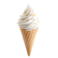 Empty ice cream cone isolated on a white background ready for delicious toppings and flavors, Empty ice cream cone isolated on white background png