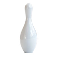 Bowling pin captured in high detail against a bright white background for sports and game enthusiasts, Bowling Pin Isolated on white background for Sports and Design Concepts png
