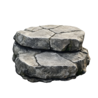 Stone rock podium on a Transparent background suitable for display or artistic presentations, Stone rock podium isolated on background png