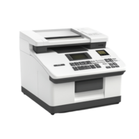Multifunction printer with scanner and fax capabilities isolated on a Transparent background for efficient office tasks, Printer with Scanner and Fax isolated on background png