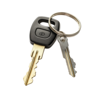 Car key with ring isolated on white background for vehicle security and convenience, Car Key with Car Ring isolated on white background png