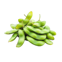 Fresh edamame soybeans arranged on a Transparent background for culinary presentation and healthy eating, edamame soy beans isolated on background png