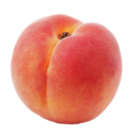 Fresh peach isolated on Transparent background showcasing vibrant colors and smooth texture, Peach isolated on a background png