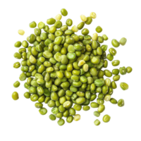 Peeled split mung beans displayed on a Transparent background for culinary and nutrition ideas, peeled split mung beans isolated on background png