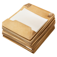 Stack of file folders containing blank pages ready for organization and documentation, File Folder with Blank Pages png