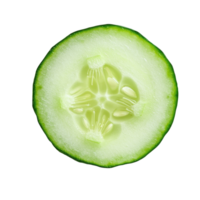 Fresh cucumber slice isolated on clean Transparent background showcasing vivid green color and texture, Cucumber slice isolated on background png