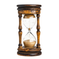 Hourglass displayed on a white background highlighting the passage of time in a simple and elegant design, Hourglass isolated on white background png