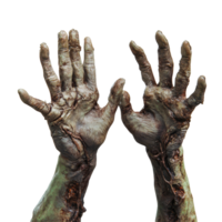 Zombie hands reaching up against a Transparent background in a spooky horror themed design, Zombie Hands Up on background png