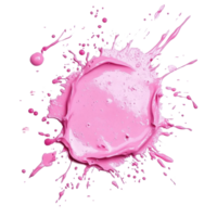Vibrant pink splatter isolated on Transparent background showcasing bold color and dynamic movement in an abstract composition, Pink stains isolated on background png