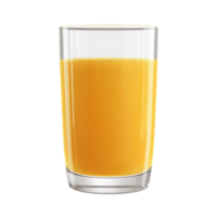 Fresh orange juice in a clear glass isolated on a Transparent background perfect for refreshing beverages, Orange juice in a glass isolated on background png