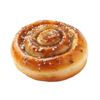 Delicious sweet roll bun on a clean Transparent background showcasing its soft texture and sweet aroma, Sweet roll bun isolated on background png
