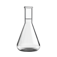 Chemical flask isolated on white background showcasing clarity and simplicity in design for laboratory use, Chemical flask isolated element white background png