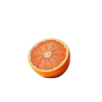 Juicy grapefruit half on a bright white background showcasing vibrant flesh and refreshing color, Grapefruit in white background format png