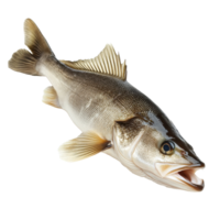 Cod fish displayed on a clean Transparent background with natural sheen and detail highlighting its features, Cod Fish Isolated on background png