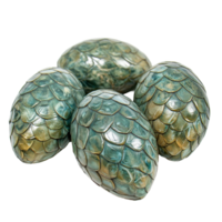 Mythical dragon eggs with a unique design on a Transparent background showcasing intricate details, Mythical Dragon Eggs on background png