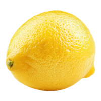 Ripe lemon fruit showcasing vibrant yellow color on a clean Transparent background for culinary uses and decoration, ripe lemon fruit isolated on background png