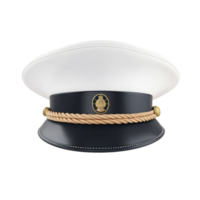 Captain s hat stands alone on a white background showcasing its design and craftsmanship details, Captain Hat Isolated on white background png