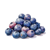 Vibrant fresh blueberries stacked on a clean white surface highlighting their rich colors and textures, Blueberries on white background png
