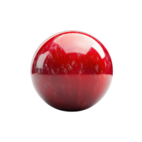 Red bowling ball isolated on a bright Transparent background showcasing its smooth surface and vibrant color, Red Bowling Ball isolated on background png
