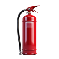 Large red fire extinguisher designed for safety in homes and workplaces, isolated on Transparent background, Red large fire extinguisher isolated on background png