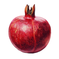 Fresh pomegranate isolated on a clean Transparent background capturing details of its vibrant red skin, pomegranates isolated on background png