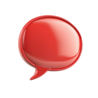 Red speech bubble design element ideal for communication graphics and digital content creation, Red speech bubble isolated on Transparent background png