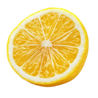 Fresh and juicy half lemon fruit isolated on a plain background for culinary uses and healthy recipes, half lemon fruit isolated, Fresh and Juicy Lemon, isolated on white background png