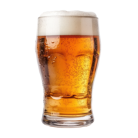 Refreshing pint of beer on a clean, Transparent background perfect for any occasion or celebration, pint beer isolated on background png