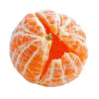 Fresh peeled tangerine isolated on white background highlighting vibrant color and texture for culinary uses, Fresh peeled tangerine isolated on white background png