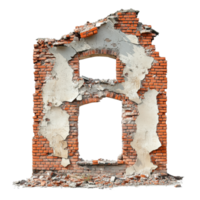 Destruction of brick walls from war conflict with a Transparent background, Destroyed Brick Walls by War on background png