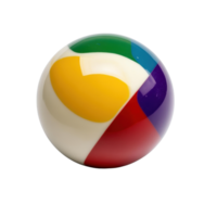 Colorful snooker ball isolated on Transparent background highlighting vibrant hues and patterns, Pool or snooker ball isolated on background png