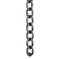 Steel chain in close up on isolated Transparent background showcasing its structural features and design, steel chain on isolated on background png