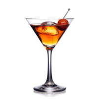 elegant Martini Cocktail mit Eis und Kirsche auf ein makellos transparent Hintergrund, Martini auf ein isoliert auf Hintergrund Datei, Hintergrund png