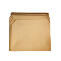 Empty file folders stacked neatly in a workspace environment for organization and document storage, Empty File Folder png