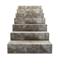Concrete stairs leading upward with a plain Transparent background for architectural design projects, concrete stairs isolated on background png