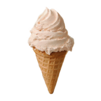 Delicious ice cream cone with soft serve in a waffle cone on a plain background, Ice Cream Cone png