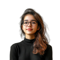 Young architecture student poses confidently against a sketched building backdrop in a creative environment, Portrait young student architecture on background, Transparent background png