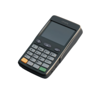 Payment terminal for processing credit card transactions on a smooth surface, Payment terminal with credit card 3d png