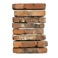 Old bricks arranged neatly on a Transparent background for texture and design inspiration, Old bricks isolated on background png