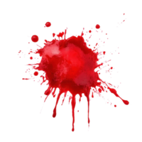 Bright red blood stain spreading across a white background creating an abstract form, Blood Stain on white background png