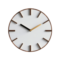 Modern wall clock displayed on a Transparent background showcasing minimalistic design and elegant color contrast, Modern Wall Clock Isolated on background png