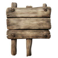 Wooden sign with a rustic design isolated on a Transparent background for various creative uses, Wooden sign isolated on background png