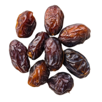 Dried dates stacked on a Transparent background showcasing rich textures and natural sweetness, Dry dates isolated on background png