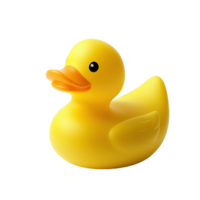 Bright yellow rubber duck floating on a Transparent background perfect for children s play or decoration, Yellow rubber duck isolated on background png