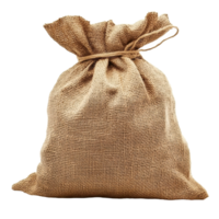 Burlap sack filled with contents isolated on white background for creative and packaging use, Burlap sack isolated on white background png