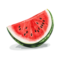 Refreshing watermelon slice on a Transparent background perfect for summer enjoyment or healthy snacking, Delicious watermelon on background png