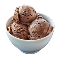 Chocolate Ice Cream in a Bowl png