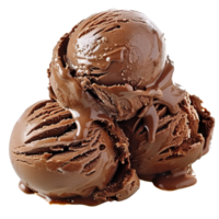 Chocolate Ice Cream Scoops, Transparent Background Dessert Treat png